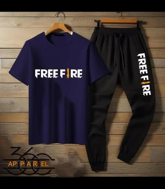 2 Pcs Men's Jersey Printed Track Suit